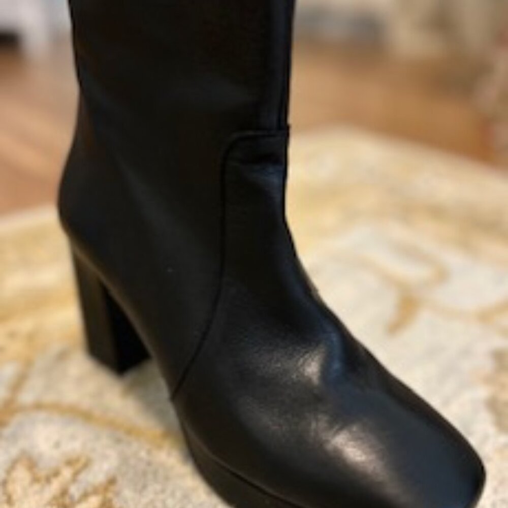 Italian Designer Leather Ankle Platform Boots Size 7---Brand New! - Picture 8 of 12